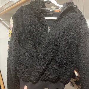 Lululemon Cozy Black Sherpa Pullover